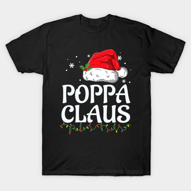 Poppa Claus Christmas Family Group Matching Pjs Xmas Light T-Shirt by Mitsue Kersting